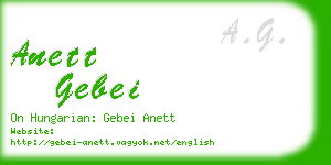 anett gebei business card